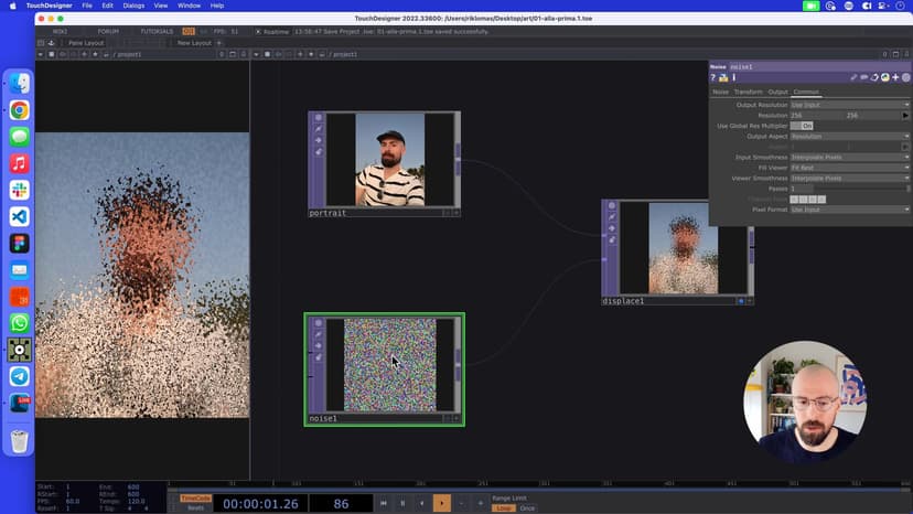 When making custom artwork, you have custom control over your inputs and outputs. Here we want to make sure our displacement inputs match in size!