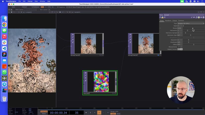 What's better than a displacement effect? Two of them! Here we pass our distorted image into yet another displacement effect.